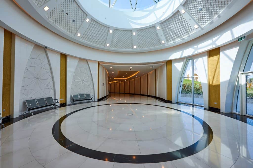 Grand ballroom at best 5-star hotels in Saudi Arabia featuring 1900 square meters event space