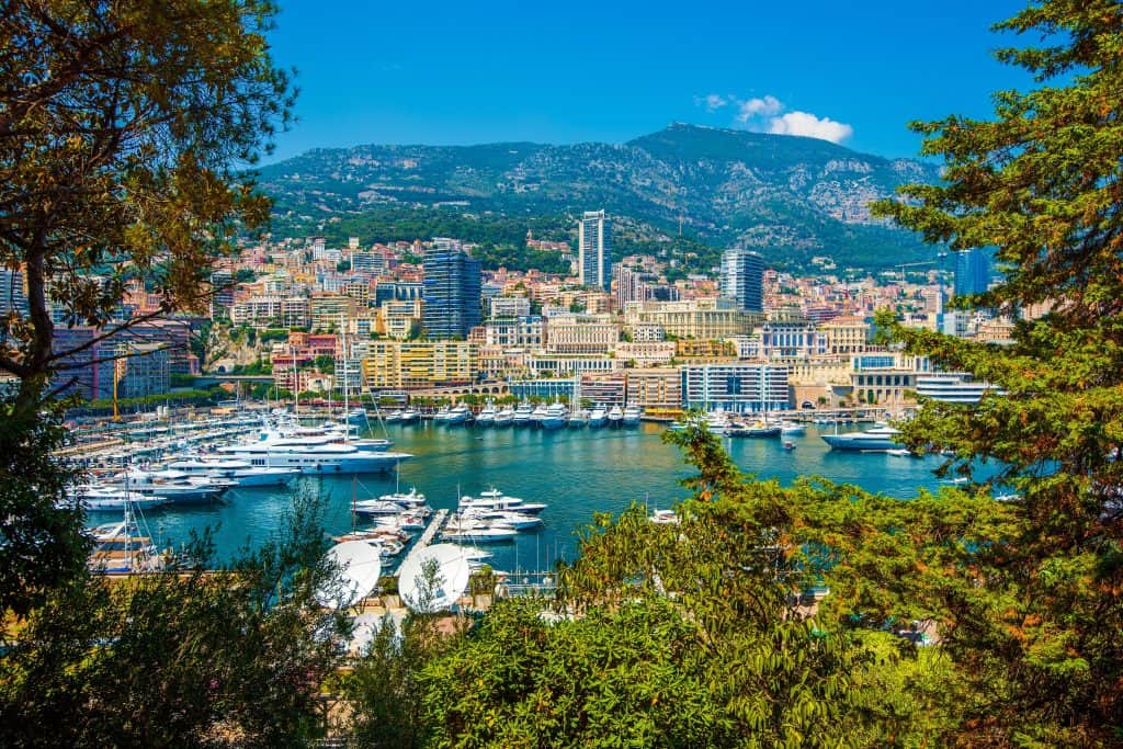 Monaco Harbor with Superyachts